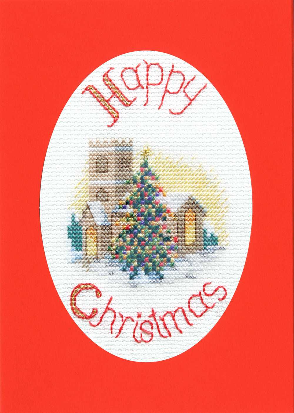 Christmas Card - Midnight Mass Cross Stitch Kit by Derwentwater