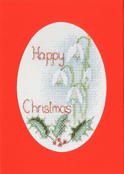 Christmas Card - Snowdrops Cross Stitch Kit by Derwentwater