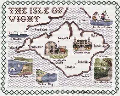 Isle Of Wight Map Cross Stitch Kit - Classic Embroidery