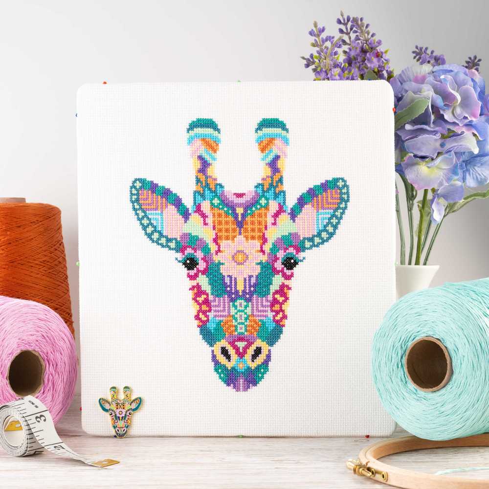 Mandala Giraffe Cross Stitch Kit ~ Meloca Designs