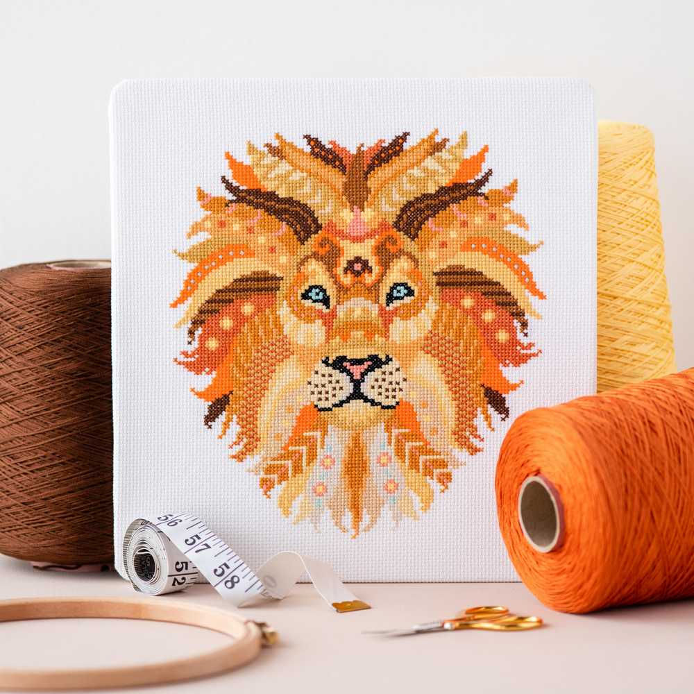 Mandala Lion Cross Stitch Kit ~ Meloca Designs