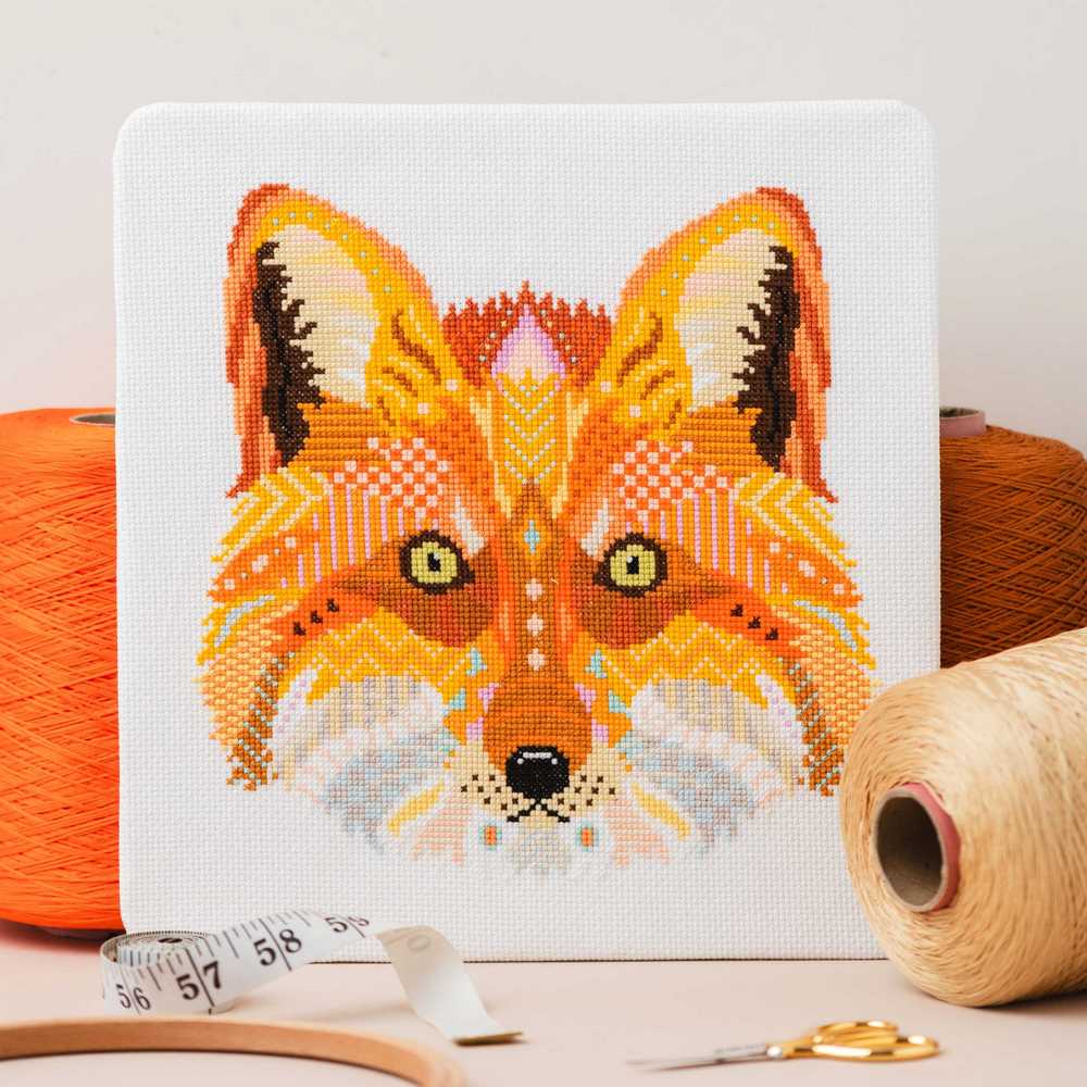 Mandala Fox Cross Stitch Kit ~ Meloca Designs