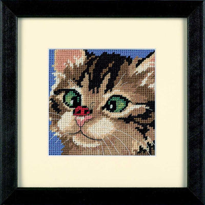 Cross-Eyed Kitty Mini Tapestry Kit - Dimensions