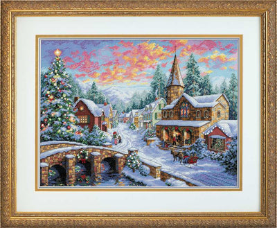 Holiday Village Cross Stitch Kit - Dimensions Gold