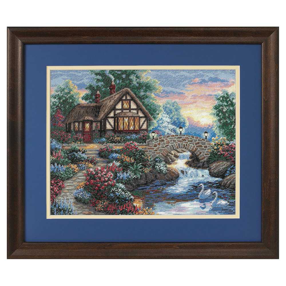 Twilight Bridge Cross Stitch Kit - Dimensions Gold