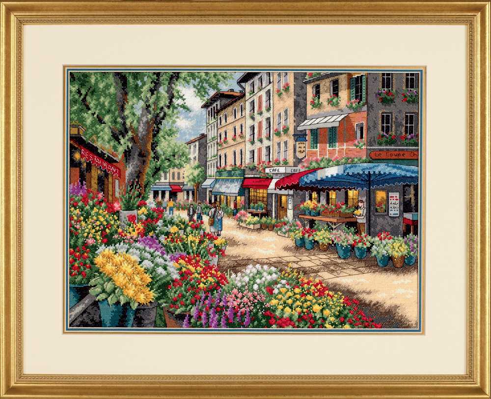 Paris Market Cross Stitch Kit - Dimensions Gold