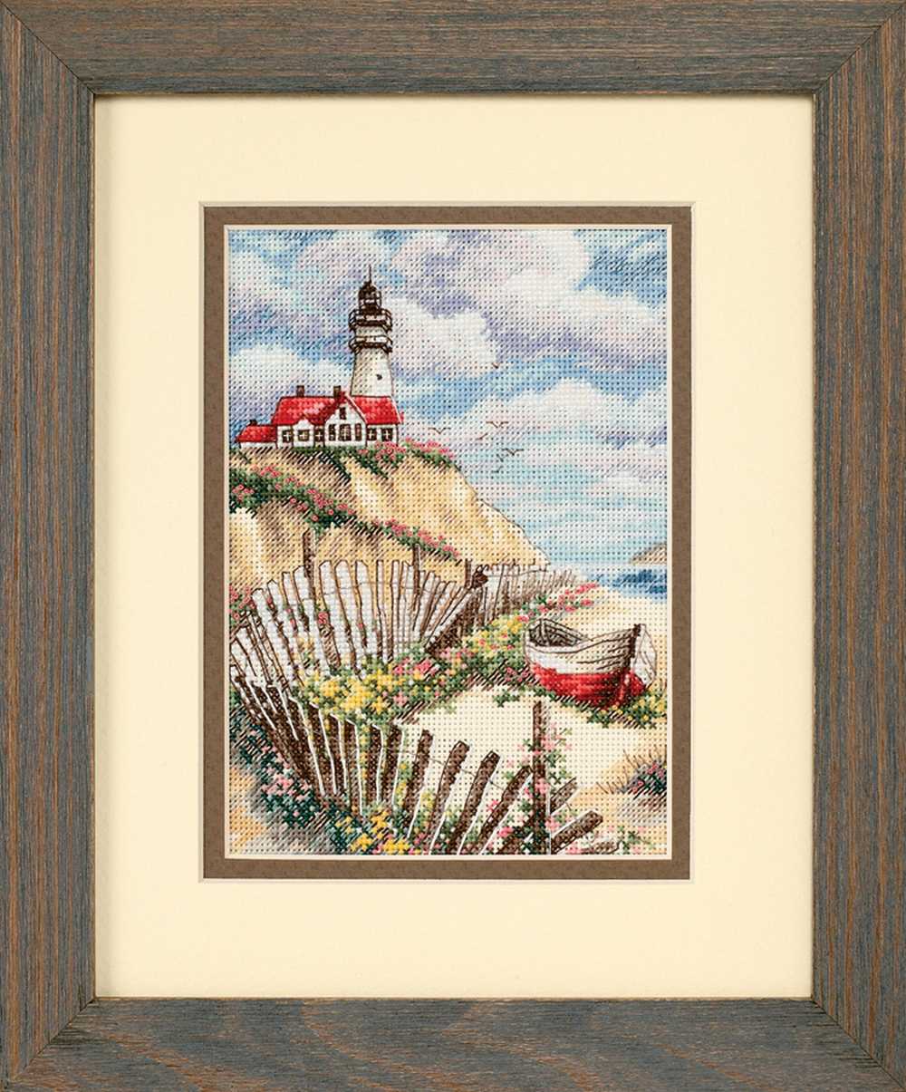 Cliffside Beacon Cross Stitch Kit - Dimensions Gold