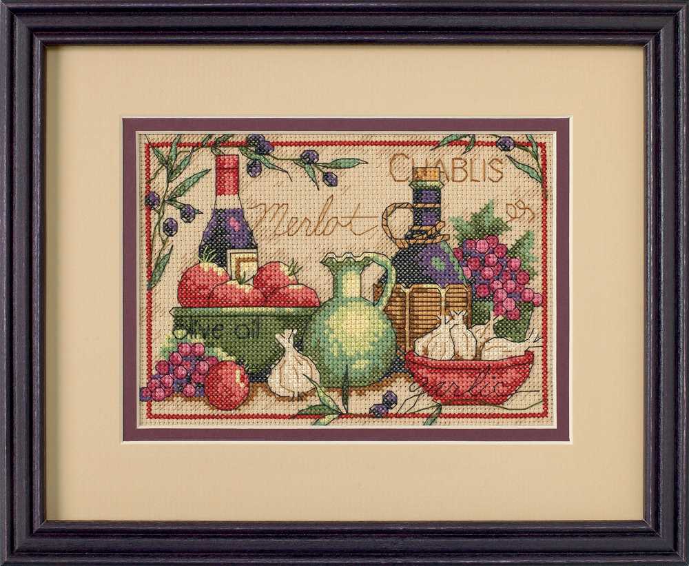 Mediterranean Flavors Mini Cross Stitch Kit - Dimensions