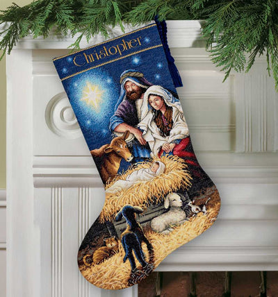 Holy Night Stocking Cross Stitch Kit - Dimensions Gold