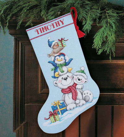 Stack of Critters Stocking Cross Stitch Kit - Dimensions