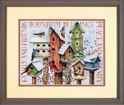 Winter Housing Cross Stitch Kit - Dimensions