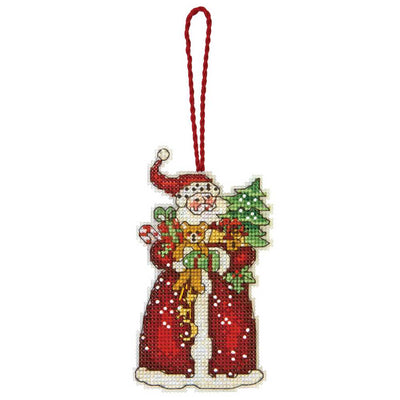 Santa Ornament Cross Stitch Kit - Dimensions