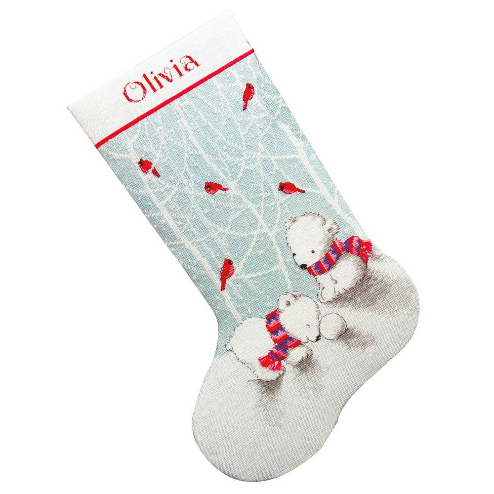 Stocking: Snow Bears Cross Stitch Kit - Dimensions