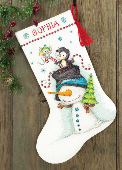 Jolly Trio Stocking Cross Stitch Kit - Dimensions