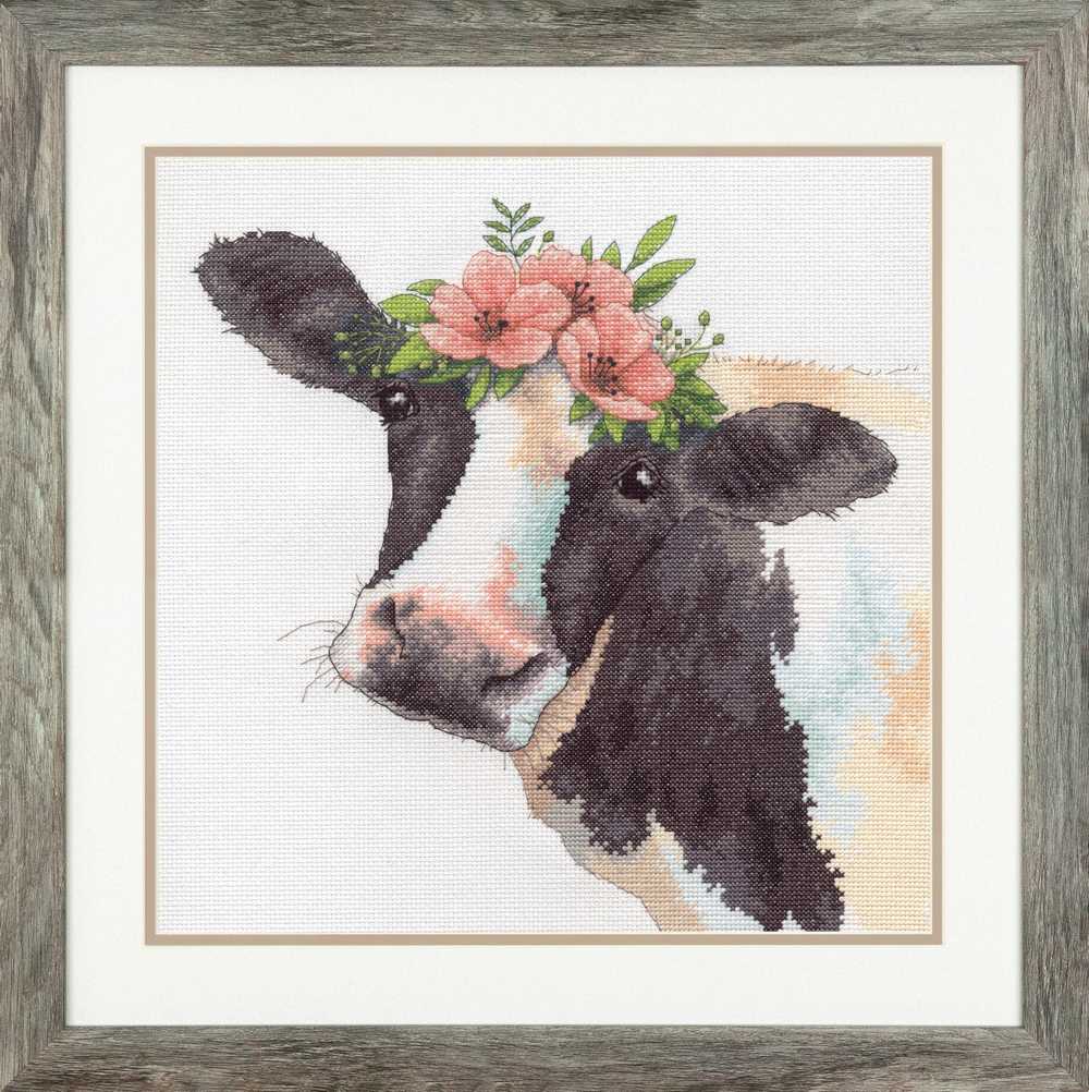 Sweet Cow Cross Stitch Kit - Dimensions