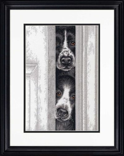 Peeking Pups  Cross Stitch Kit Dimensions