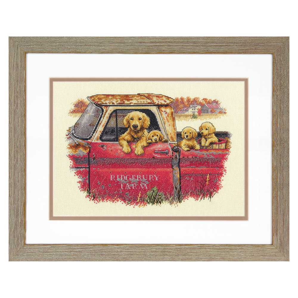 Black Golden Ride Cross Stitch Kit - Dimensions