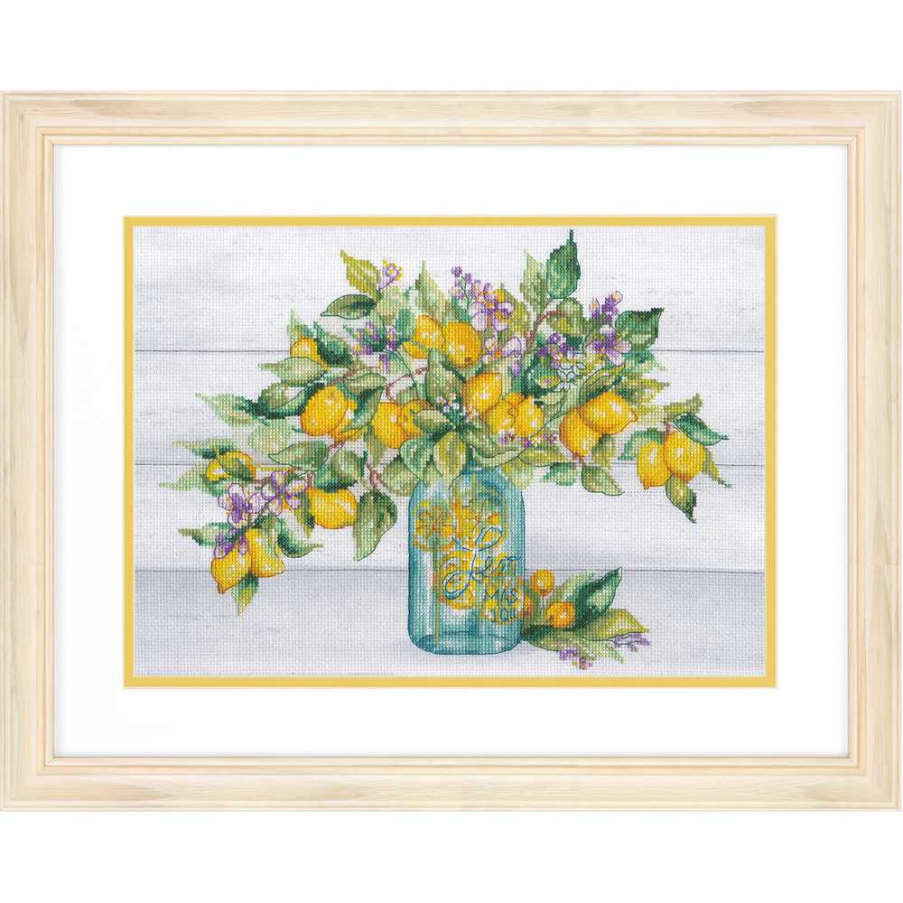 Lemon Jar Cross Stitch Kit - Dimensions