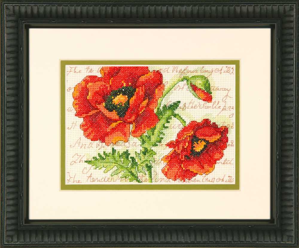 Poppy Pair Cross Stitch Kit - Dimensions