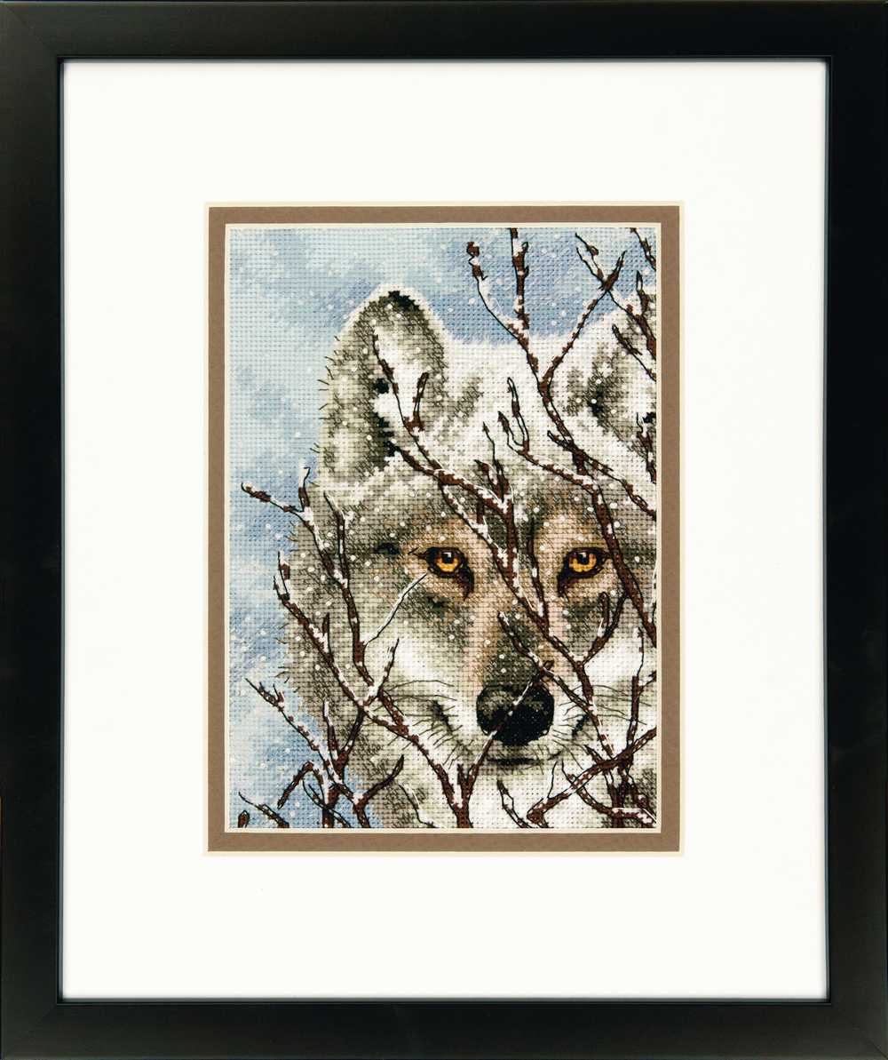 Wolf Cross Stitch Kit - Dimensions Gold