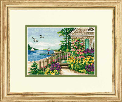 Bayside Cottage Cross Stitch Kit - Dimensions Gold