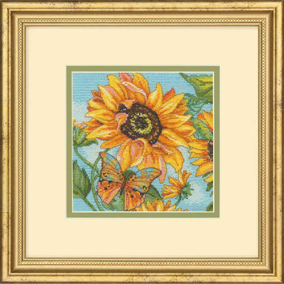 Sunflower Garden Cross Stitch Kit - Dimensions Gold
