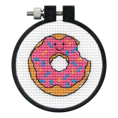 Donut Beginner Stamped Cross Stitch Kit Dimensions