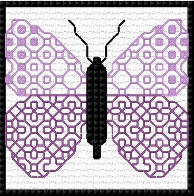 Butterfly Mini Blackwork Kit - Doodlecraft Design