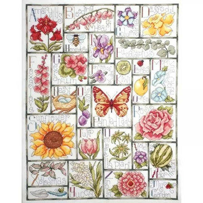 Floral ABC Cross Stitch Kit - Design Works