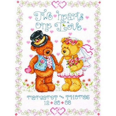 Two Hearts Cross Stitch Kit - Design Works