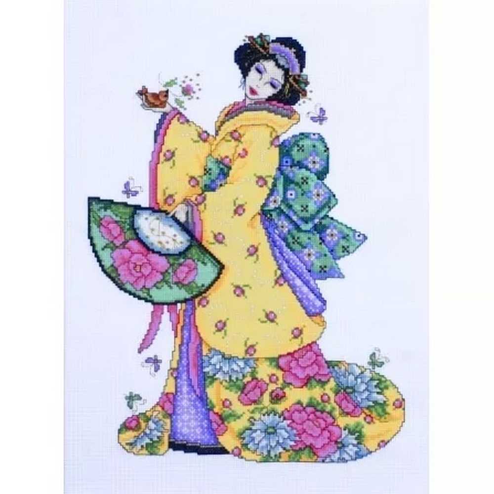 Golden Geisha Cross Stitch Kit - Design Works