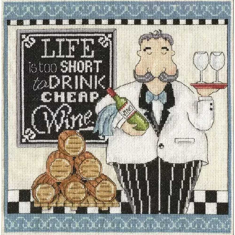 Cheap Wine Cross Stitch Kit - Design Works