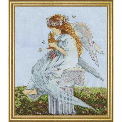 Angel with Kitten Cross Stitch Kit - Design Works