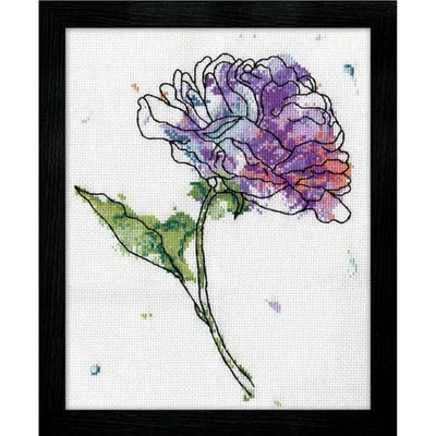 Lilac Floral Cross Stitch Kit - Design Works