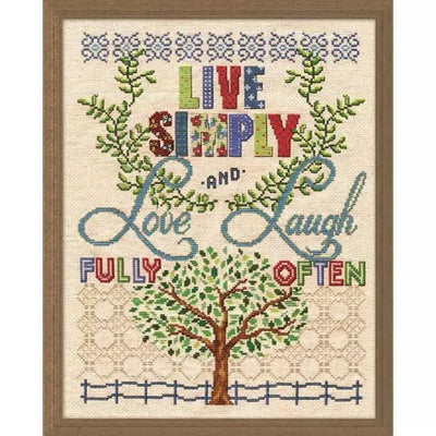 Live Simply Cross Stitch Kit - Design Works