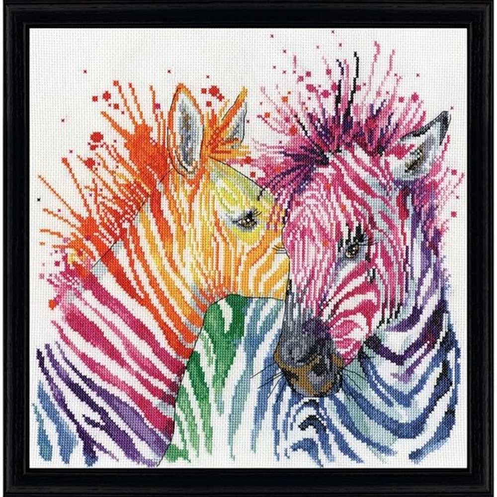 Colourful Zebras Cross Stitch Kit - Design Works