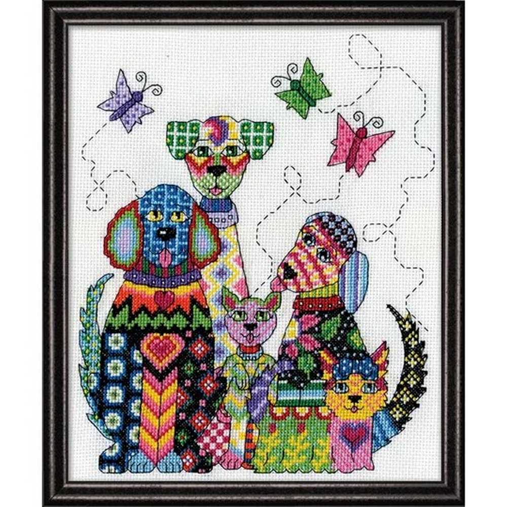 Patchwork Dogs Cross Stitch Kit - Design Works