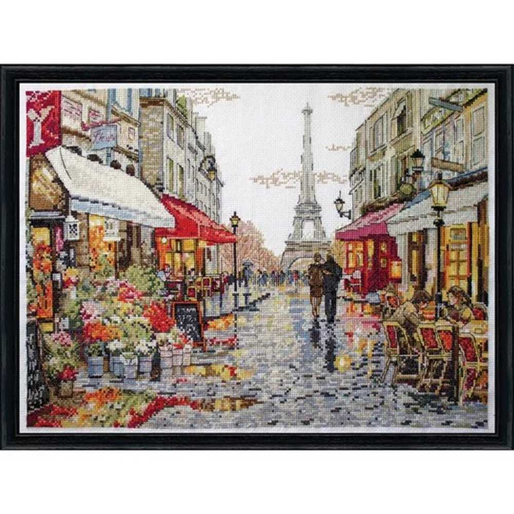 Flower Shop Paris Cross Stitch Kit - Design Works