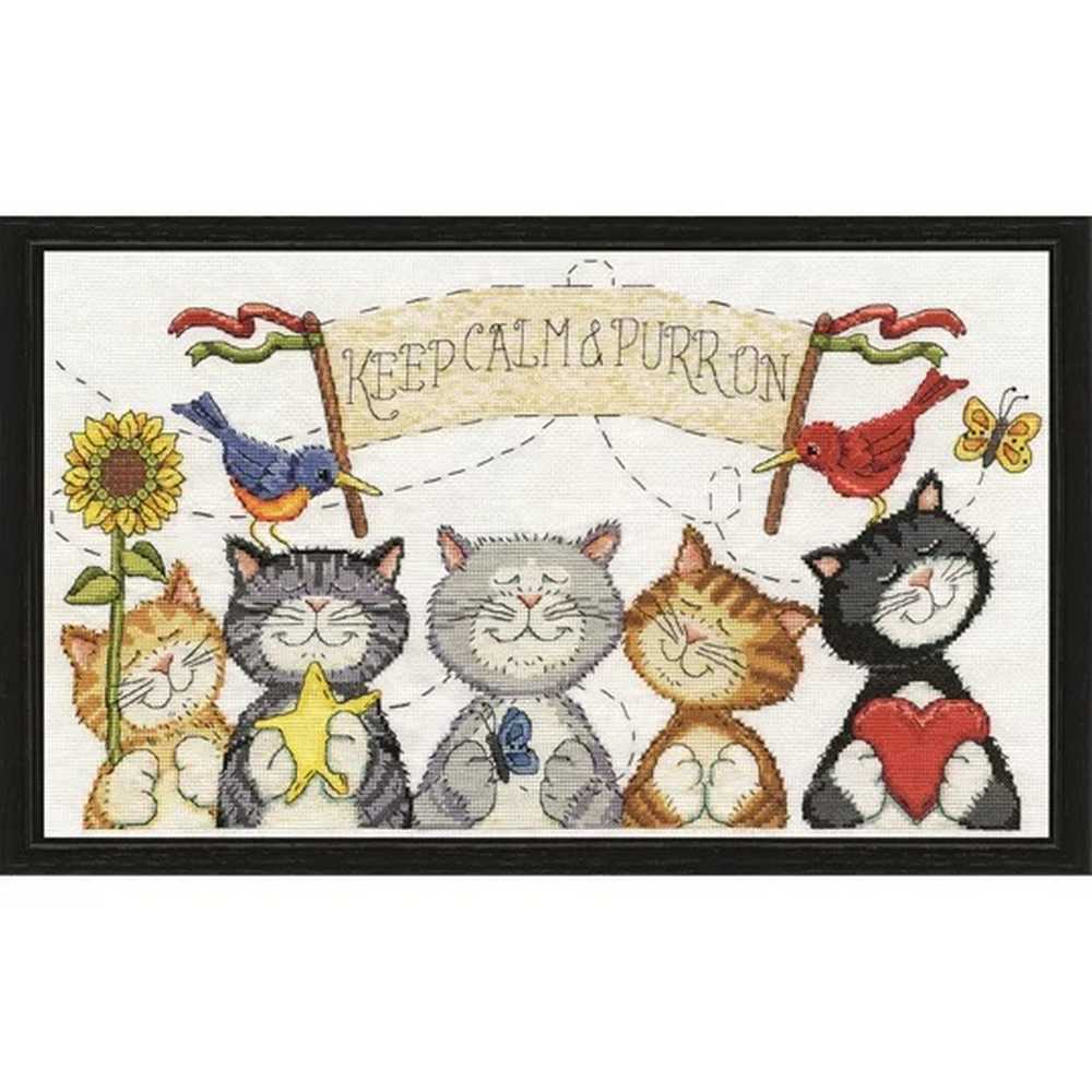 Purr On Cross Stitch Kit - Design Works