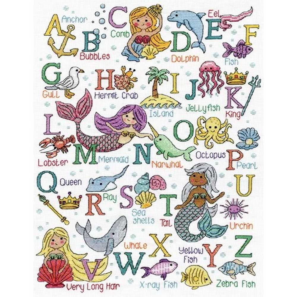 Mermaid ABC Cross Stitch Kit - Design Works
