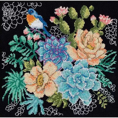 Succulents Cross Stitch Kit - Design Works