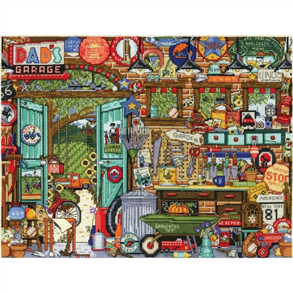 Dad's Garage Cross Stitch Kit - Design Works