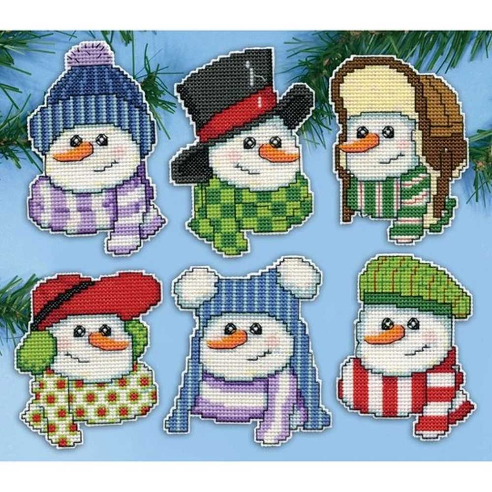 Snowmen Hats Cross Stitch Kit - Design Works