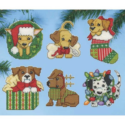 Christmas Pups Cross Stitch Kit - Design Works