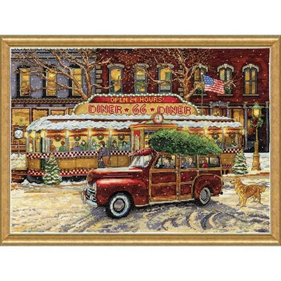 Route 66 Christmas Cross Stitch Kit - Design Works