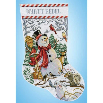 Woodland Snowman Cross Stitch Kit - Design Works