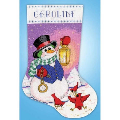 Snowman Lantern Cross Stitch Kit - Design Works