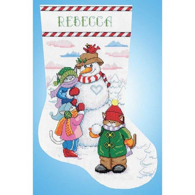 Snowman and Cats Cross Stitch Kit - Design Works