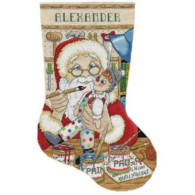 Painting Santa Cross Stitch Kit - Design Works