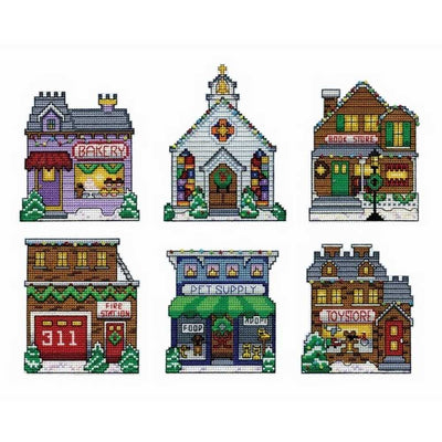 Winter Village Cross Stitch Kit - Design Works